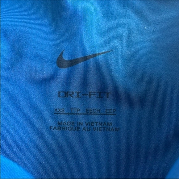 Nike Dri-Fit Size XXS High-Rise Blue Activewear Leggings. - Picture 6 of 7